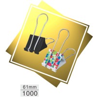 彩盒装黑色长尾票夹型号：1000