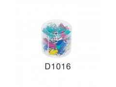 筒装金属彩长尾夹型号：D1016
