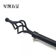 罗马杆窗帘拉杆黑色单杆现代简约顶